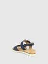 Sandálias com Velcro em Azul Marinho